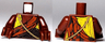 Torso Yellow and Dark Orange Draped Top and Gold Strap over Shoulder Pattern / Reddish Brown Arms / Reddish Brown Hands