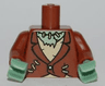 Torso Torn Jacket and Tan Tattered Shirt with Stitches Pattern (Frankenstein Monster) / Reddish Brown Arms / Sand Green Hands