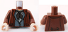 Torso PotC Jacket over Vest with Buttons and Dark Brown Scarf Pattern / Reddish Brown Arms / Light Nougat Hands