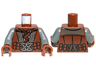 Torso LotR Vest with Silverwork, Large Double Belt and Buckle Pattern / Dark Bluish Gray Arms / Reddish Brown Hands