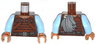 Torso SW Weequay Pattern / Bright Light Blue Arms / Medium Nougat Hands