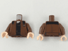 Torso Jacket with Black Shoulders and Dark Brown Details over Black Shirt Pattern / Reddish Brown Arms / Light Nougat Hands