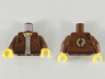 Torso Jacket with Gold 'CP', Dark Brown Patch and Trim, Yellow Neck and Tan Button Up Shirt Pattern / Reddish Brown Arms / Yellow Hands