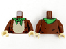 Torso Bright Green Bandana, Tan Stomach and Chest Fur Pattern / Reddish Brown Arms / Tan Hands
