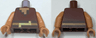 Torso Pixelated Nougat Neck, Dark Brown and Gold Belt Pattern / Nougat Arms / Nougat Hands