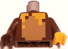 Torso Pixelated Medium Nougat Chest and Bright Light Orange Splotches Pattern / Reddish Brown Arms / Bright Light Orange Hand Left / Reddish Brown Hand Right