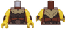 Torso Dark Brown Armor, Copper Emblems and Dark Tan Fur Collar Pattern / Yellow Arms with Dark Brown Bracers Pattern / Yellow Hands