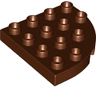 Duplo, Plate Round Corner 4 x 4