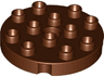 Duplo, Plate Round 4 x 4 with Hole with Locking Ridges