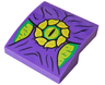 Slope, Curved 2 x 2 x 2/3 with Lime Eye and Muscles Pattern