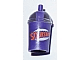 Minifigure, Utensil Cup, Dome Lid Cup and Straw with Molded Trans-Clear Lid and Printed Dark Purple and Orange 'SQUISHEE' Pattern