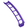 Train, Track Roller Coaster Ramp Large Upper Part, 6 Bricks Elevation