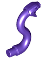Snake Head with Open Mouth, Fangs and Curved Neck with Bar