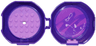 Container, Pod with Medium Lavender 6 x 6 Round Plate and Medium Lavender 1 x 2 Plate with Friends Pattern (Stickers) - Set 853776
