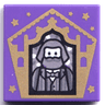 Tile 2 x 2 with HP Chocolate Frog Card Bertie Bott Pattern