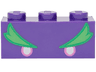 Brick 1 x 3 with Dark Pink and White Eyes, Bright Green and Green Bushy Eyebrows Pattern (Super Mario Wonder Bowser Jr. Upper Face)