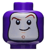 Minifigure, Head Balaclava with Face Hole, Reddish Brown Curved Eyebrows, Chin Swirl and Dimple, Closed Mouth Smile Pattern (Buzz Lightyear)