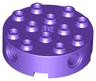Brick, Round 4 x 4 with 4 Side Pin Holes and Center Axle Hole