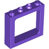 Window 1 x 4 x 3 Train - 2 Hollow Studs and 2 Solid Studs