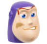 Minifigure, Head, Modified Buzz Lightyear with Dirt Stains Pattern