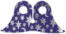 Minifigure Cape Cloth, Pointed Collar with Silver Stars and Crescent Moons Pattern - Traditional Starched Fabric