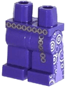 Hips and Legs with Silver Chain Belt and Medium Lavender and Silver Circles on Sides Pattern