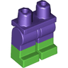 Hips and Legs with Molded Bright Green Lower Legs / Boots  Pattern