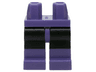 Hips and Black Legs with Molded Dark Purple Lower Legs / Boots Pattern