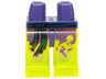 Hips and Trans-Neon Green Legs with Dark Blue Sash and Tattered Dark Purple Robe Pattern