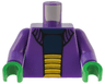 Torso SW Sweater over Dark Blue Shirt and Large Yellow Belt Pattern / Dark Purple Arms / Green Hands