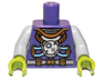 Torso Space with Tubes Pattern / Light Bluish Gray Arms / Lime Hands