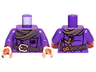 Torso LotR Coat with Scarf, Braided Belt and Slingshot Pattern / Dark Purple Arms / Light Nougat Hands