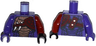 Torso Ninjago Snake with Black and Copper Scales, Knives and Shoulder Pad Pattern / Dark Red Arm and Black Hand Left / Dark Purple Arm and Hand Right