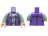 Torso SW Female Outline Dark Purple Vest over Sand Green Shirt with Collar with Silver Belt Buckle Pattern / Sand Green Arms / Light Nougat Hands