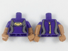 Torso Female Wetsuit, Flat Silver Sides, Yellow Bat Pattern / Medium Nougat Arms with Molded Dark Purple Short Sleeves Pattern / Medium Nougat Hands
