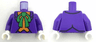 Torso Batman Suit with Orange Vest and Green Bow Tie Pattern (The Joker) / Dark Purple Arms / White Hands