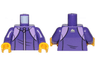 Torso Tracksuit with Medium Lavender Zipper and White Mountain Logo on Back Pattern / Dark Purple Arms / Yellow Hands