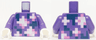 Torso Pixelated Bright Pink, Dark Blue, Dark Pink and White Armor Pattern / Dark Purple Arms / White Hands