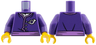 Torso White Scarf, Horn, 3 Buttons, Medium Lavender Piping and Scarf Pattern / Dark Purple Arms / Yellow Hands