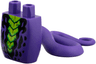 Lower Body, Serpent with Molded Flexible Rubber (Same Color) Tail and Printed Lime Scales, Bright Green Trim, Black Spots Pattern