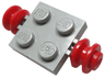 Plate, Modified 2 x 2 with Red Wheels