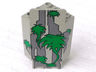 Panel 3 x 3 x 6 Corner Wall with Dark Gray Rocks and Green Plants Pattern