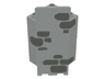 Panel 3 x 3 x 6 Corner Wall with Dark Gray Stones Pattern
