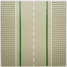 Baseplate, Road 32 x 32 7-Stud Straight with Road with Green Lines and White Sidelines Pattern
