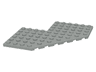 Wedge, Plate 10 x 10 with 4 x 4 Cutout and Cut Corner