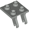 Plate, Modified 2 x 2 Thin with Plane Single Wheel Holder