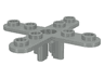 Propeller 4 Blade 5 Diameter with Rounded Ends and Open Hub