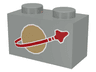 Brick 1 x 2 with Classic Space Logo Pattern