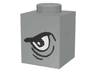 Brick 1 x 1 with Angry Black Eyebrow and White Eye Left Pattern