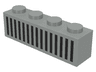 Brick 1 x 4 with Black Grille with 15 Vertical Lines Pattern